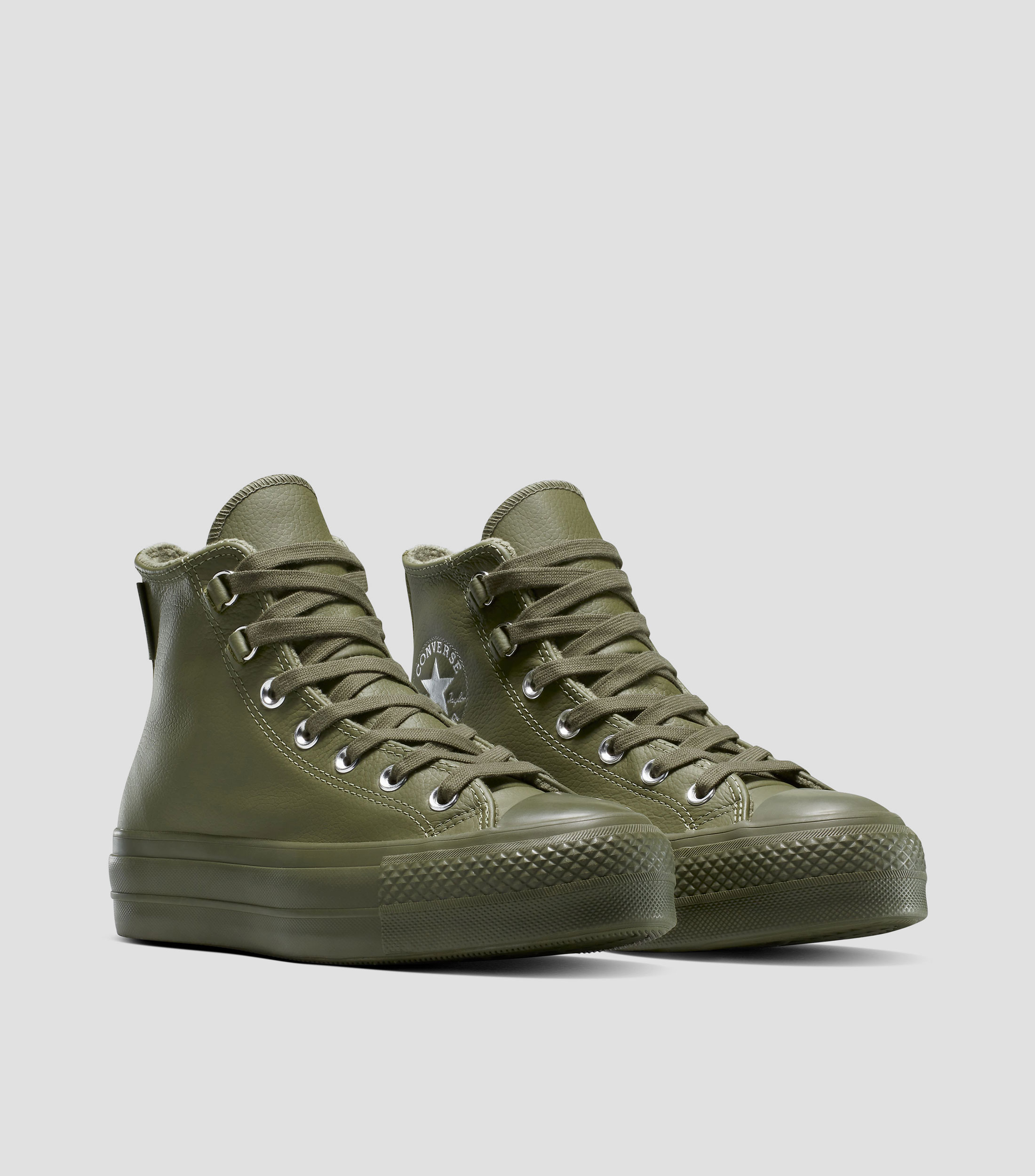 Tenis casuales hightop en piel Mujer